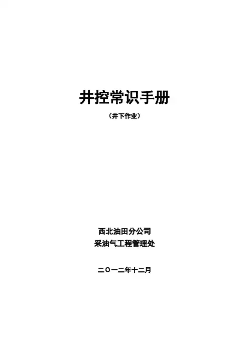 井控常识手册(修井)