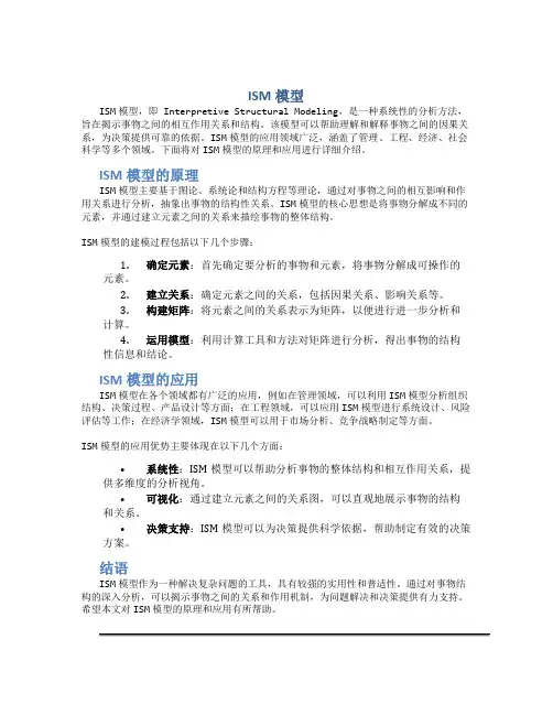 ism模型