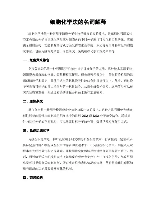 细胞化学法的名词解释