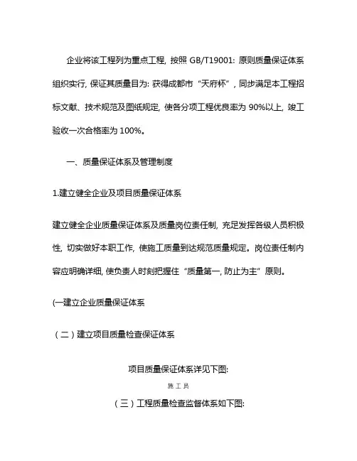 质量保证体系及管理制度精
