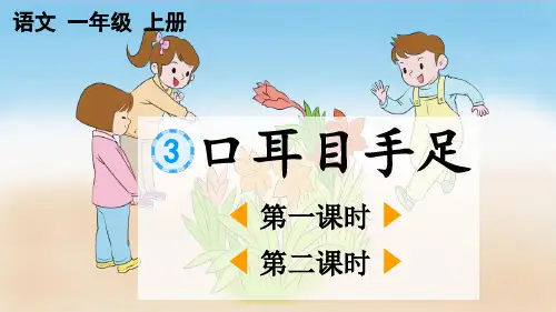 人教版一年级语文上册第一单元识字3 《口耳目手足》上课课件