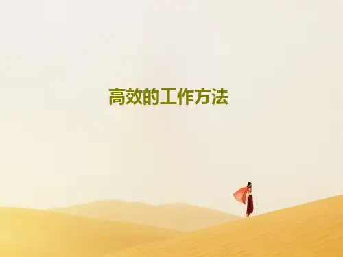 高效的工作方法共48页PPT