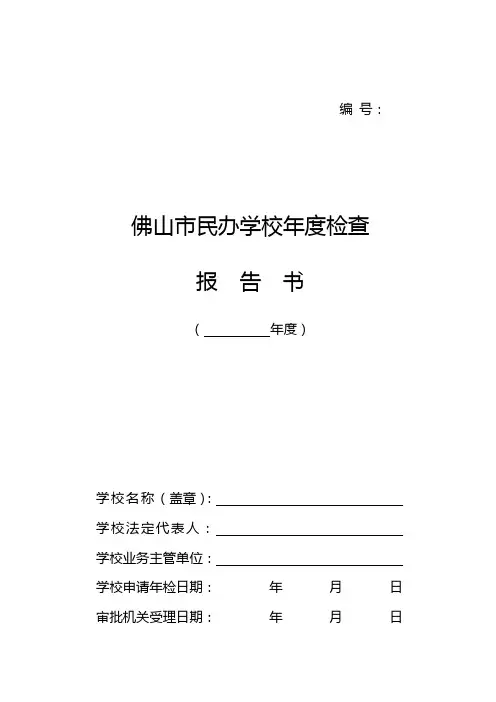 民办年检报告