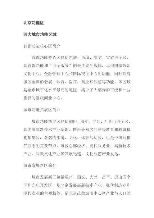 北京功能区