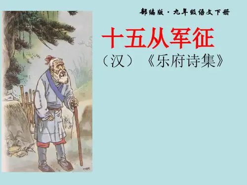 人教部编版九年级下册语文十五从军征(市级赛课优质)PPT课件