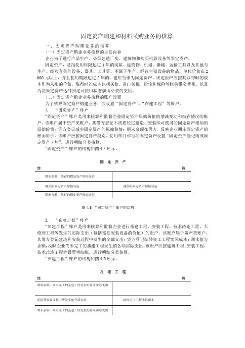 固定资产购建和材料采购业务的核算