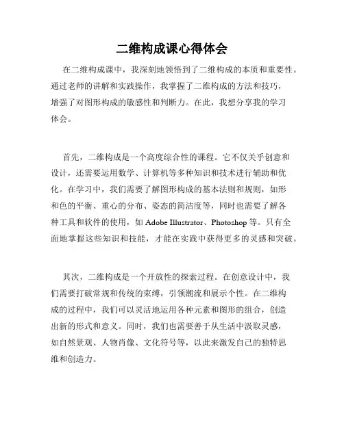 二维构成课心得体会