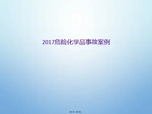 2017危险化学品事故案例