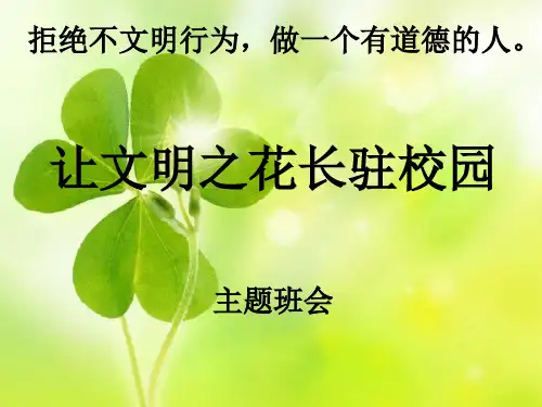 做一个有道德的人主题班会PPT课件