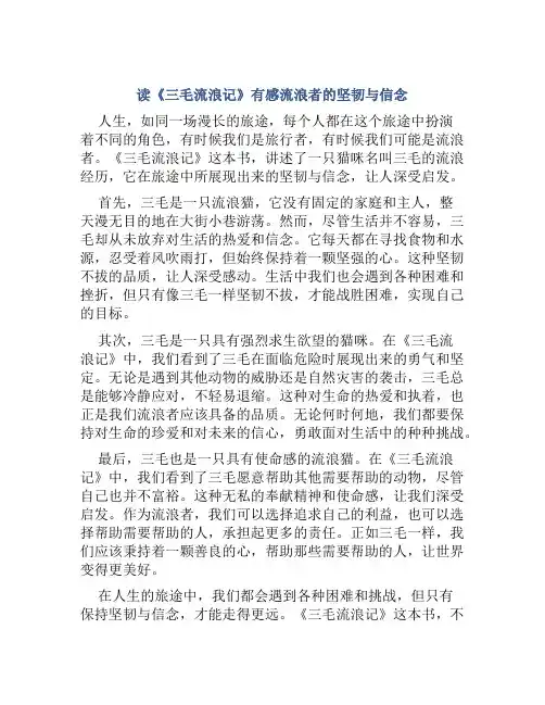 读《三毛流浪记》有感流浪者的坚韧与信念