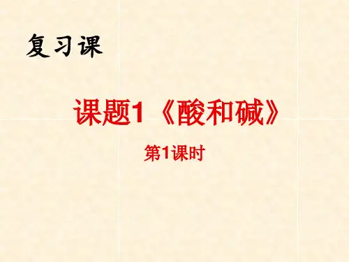 人教版九年级第十单元 酸和碱复习 (共18张PPT)
