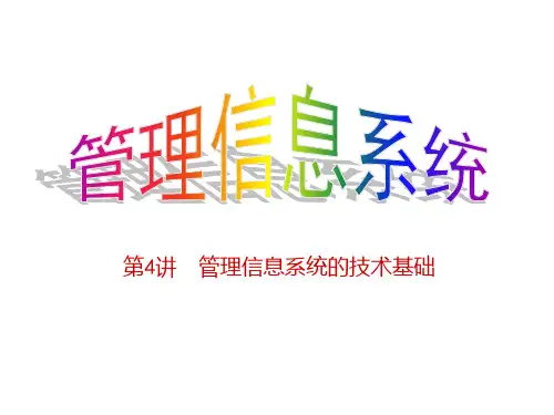 第4讲 管理信息系统技术基础PPT课件