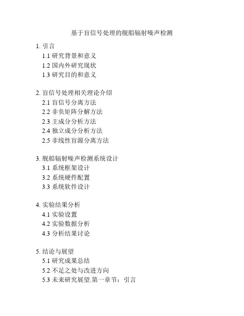 基于盲信号处理的舰船辐射噪声检测