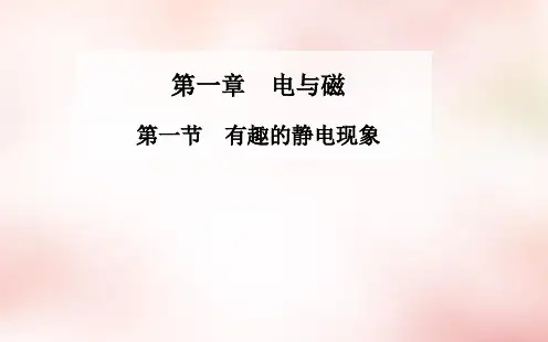 粤教版高中物理选修(1-1)第一章第一节《有趣的静电现象》ppt课件