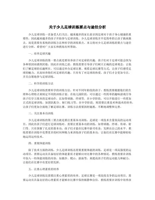 关于少儿足球训练要点与途径分析