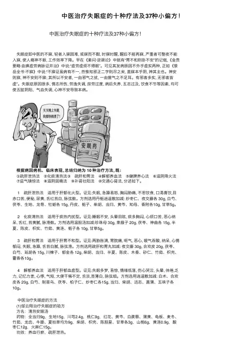 中医治疗失眠症的十种疗法及37种小偏方！