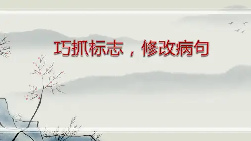 2024届高考病句专题复习：巧抓标志,修改病句