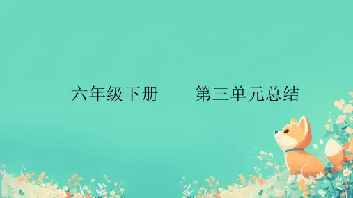 冀教版小学六年级英语下册Unit 3单元复习课件