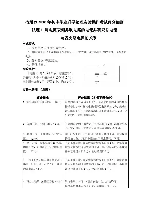 2018年物理实验