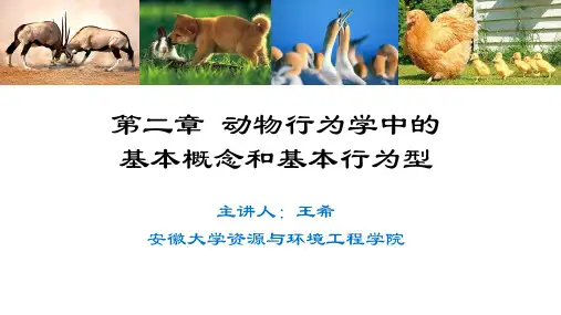 第二章 动物行为学中的基本概念和基本行为型