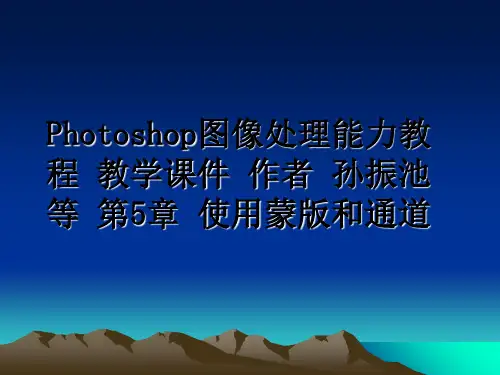 最新Photoshop图像处理能力教程 教学课件 作者 孙振池 等 第5章 使用蒙版和通道ppt课件