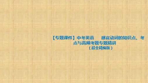 感官动词 中考英语语法专题复习(全国通用)课件(共61张PPT)