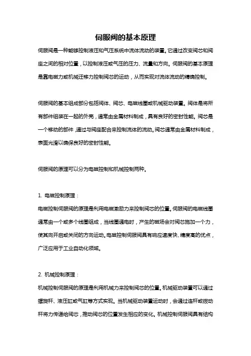 伺服阀的基本原理