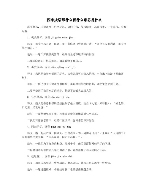 四字成语尽什么皆什么意思是什么
