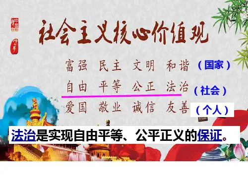 部编版八年级道德与法治下第七课第一框自由平等的真谛20PPT