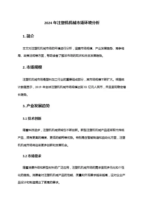2024年注塑机机械市场环境分析