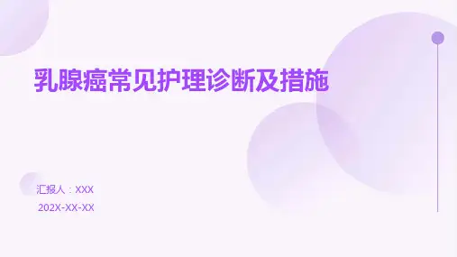 乳腺癌常见护理诊断及措施PPT