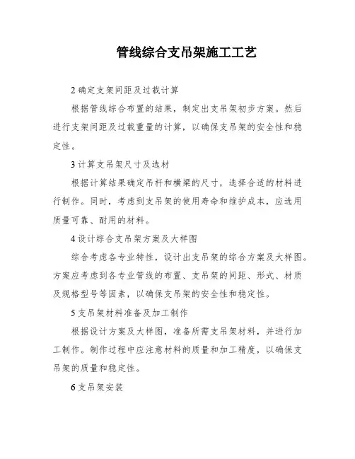 管线综合支吊架施工工艺