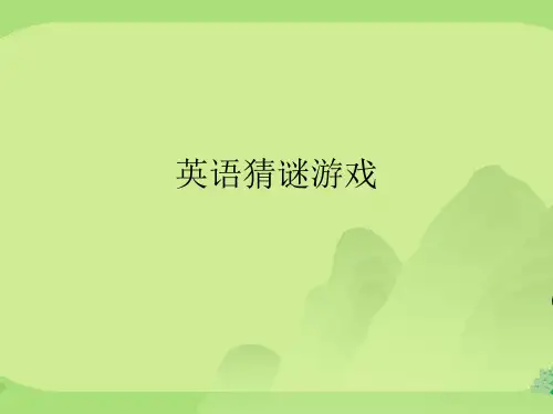 英语猜谜游戏