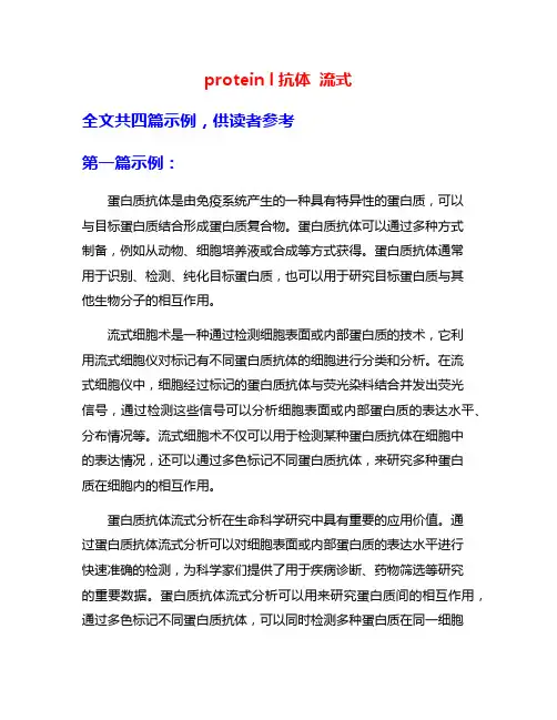protein l抗体 流式