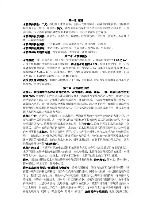 水资源规划与管理重点