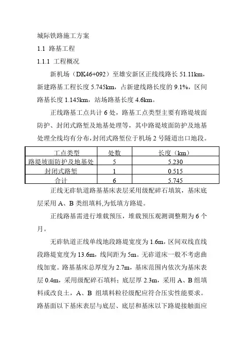 城际铁路施工方案