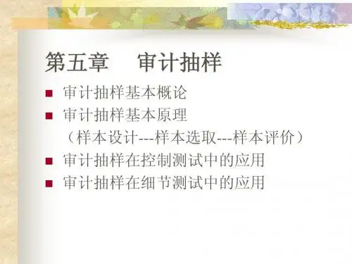 审计学第5章