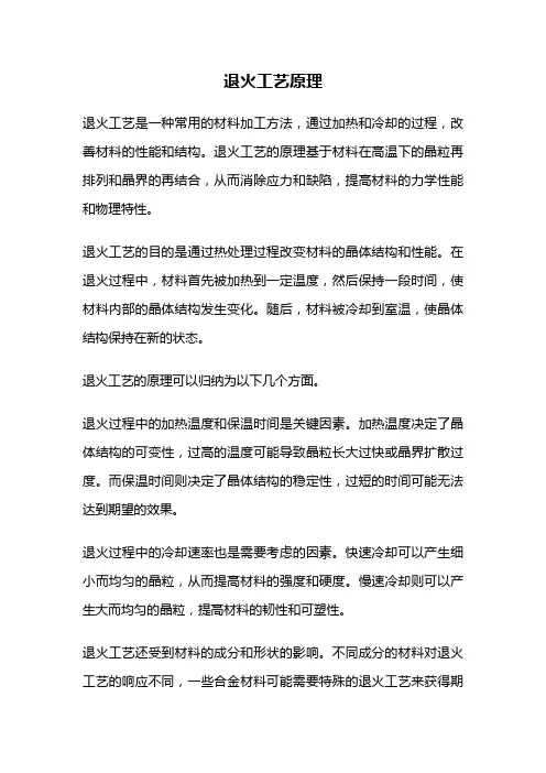 退火工艺原理