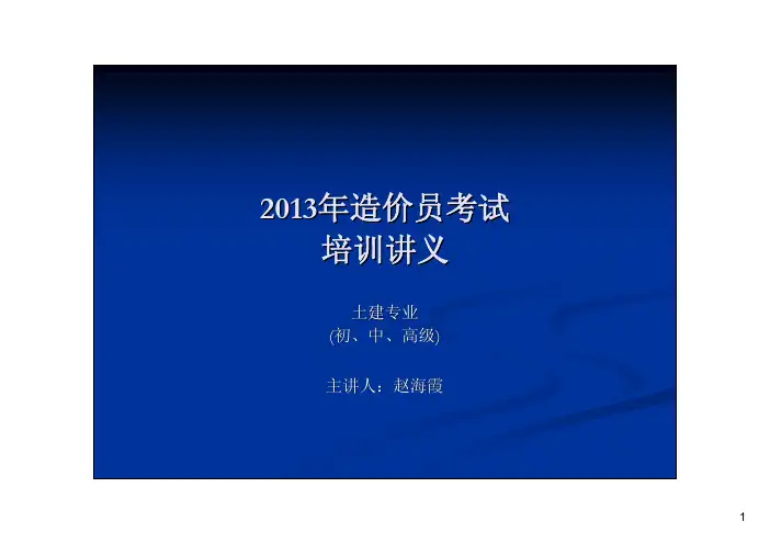 2013造价员土建案例-桩与地基基础工程