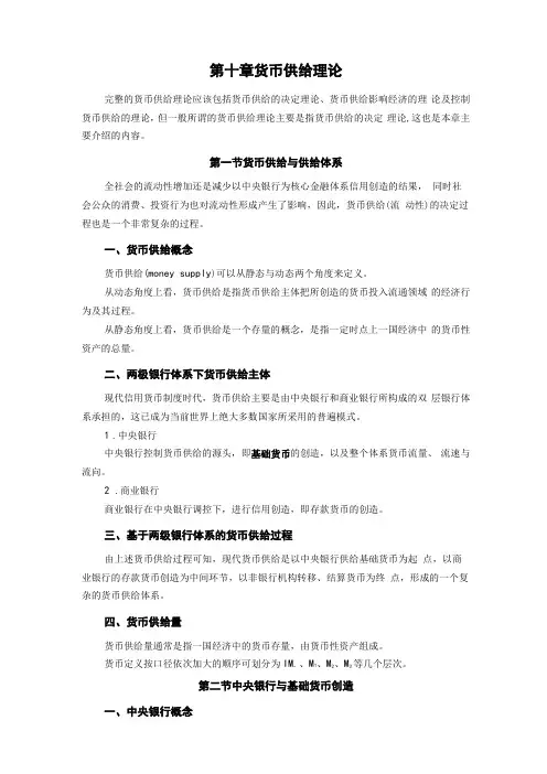 货币供给理论