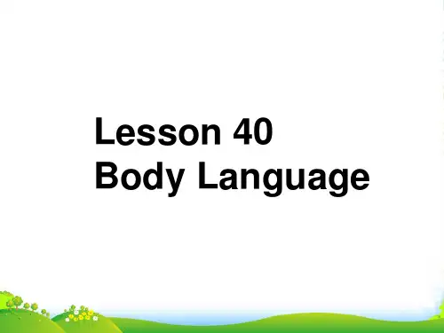 冀教版八年级英语下册Unit7 lesson 40课件(共12张PPT)