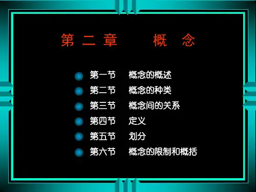 逻辑学—概念