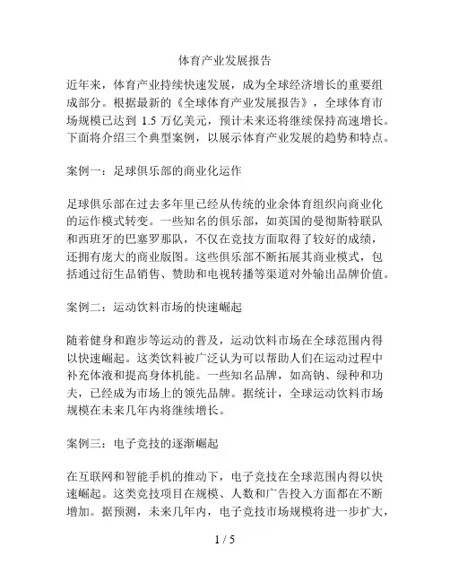 体育产业发展报告