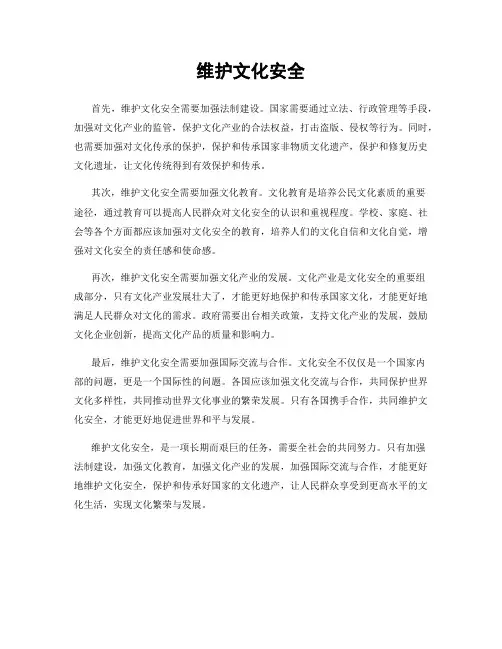 维护文化安全