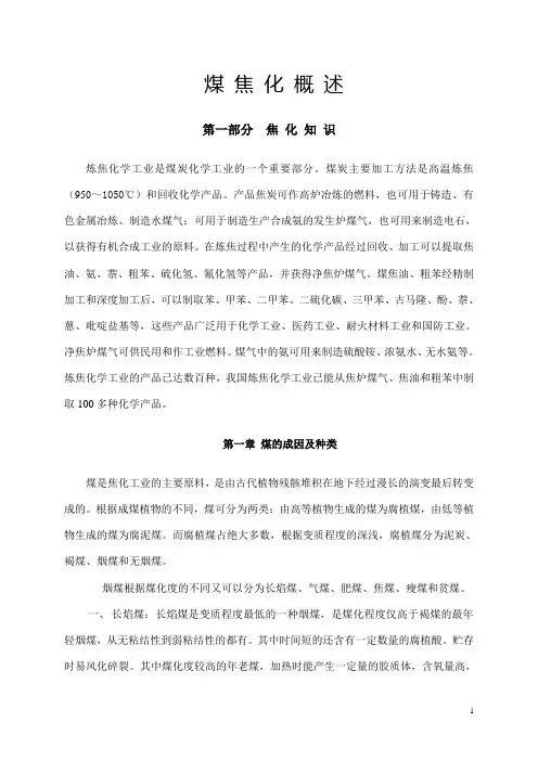 煤化工培训知识