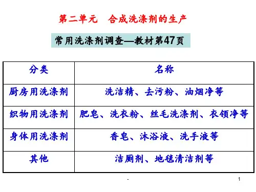 e第二单元-合成洗涤剂的生产PPT课件