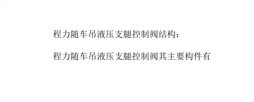 随车吊液压支腿控制阀结构