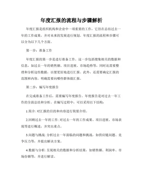 年度汇报的流程与步骤解析