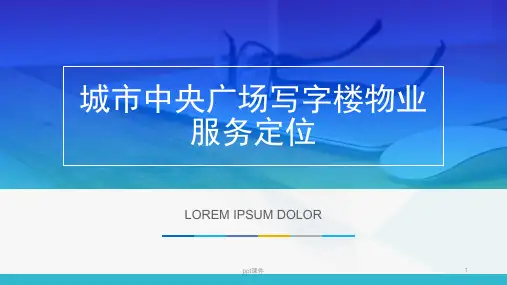 城市中央广场写字楼物业服务定位  ppt课件