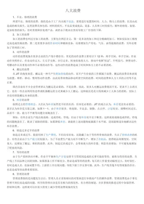 工厂管理七大浪费